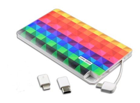 powerbank card piatto powerbank piatto con cavetti integrati